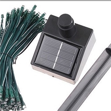 供应LED太阳能灯串60灯黄色圣诞灯LED太阳能树灯装饰灯