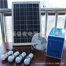 太阳能发电系统20W12V18AH电池便携式应急电源USB输出野外照明