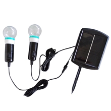 太阳能球泡灯室外/室内太阳能LED照明系统光灯2x灯泡