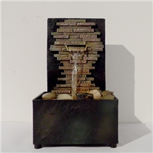 供应室内流水小喷泉家居风水LED灯光加湿效果砖块喷泉