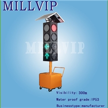 太阳能交通灯，移动式信号灯，手推车太阳能交通信号灯