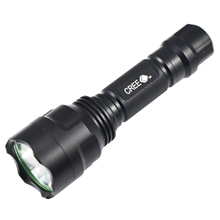 正品神火C8强光手电筒自行车灯防水远射王战术充电手电筒