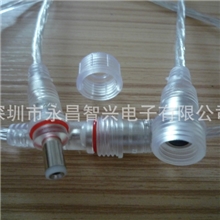 深圳龙岗区电源线厂家直销:dc防水接头线dc透明防水线