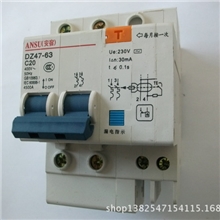 厂家低价批发上海安宿DZ47-63LE2PC20A小型漏电断路器断路器