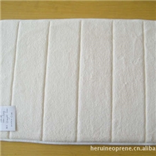 工厂供应米白色橡胶SBR+复合各种布样,浴室垫底部材料
