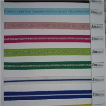 供应各种规格夹丝条纹针织带\针织带