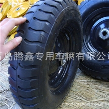 青岛轮胎厂生产400-8羊角花纹轮胎手推车充气轮