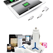 奥舒尔车载充电器三合一车充车载充电器苹果充电器EY11