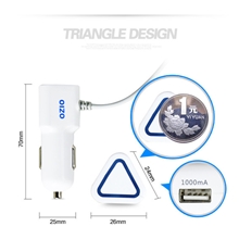 奥舒尔新款车载充电器汽车点烟器式车充苹果三星iphone