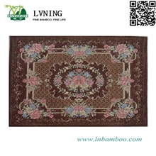 安吉绿宁欧式棕色印花雪尼尔地毯