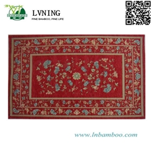 安吉绿宁热销红色印花地毯