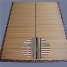 安吉绿宁绿色条纹双面可折叠竹凉席