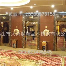 PVD等离子真空镀膜玫瑰金不锈钢电梯门框门套门花蚀刻花纹图案