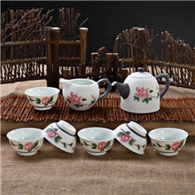 批发新款雪花釉功夫茶具8头茶具套装高档礼品套装可加LOGO