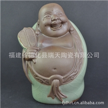 厂家直销哥窑开片茶宠茶宠批发逍遥佛茶宠茶宠哥窑