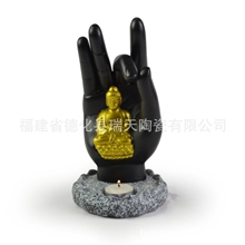 厂家供应批发普渡众生佛手金佛烛台佛像佛头摆件9172