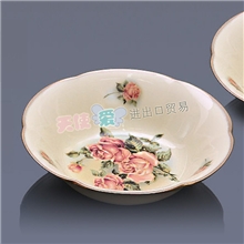 2013新品批发热销韩国进口QueenRose女皇玫瑰镀金镶边深盘大