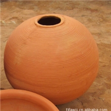 【劲爆特价】圆形多线条陶土花盆、陶罐、花钵（启典陶艺）陶艺