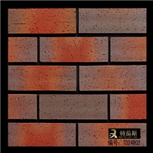 【==特茄斯==外墙砖】劈开砖陶土砖窑变砖TD24R02(60*240mm)