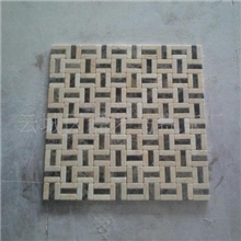 马赛克石材马赛克深啡网+金碧辉煌马赛克三横三竖