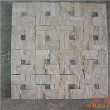 米黄自然面马赛克,立体马赛克，马赛克，石材马赛克