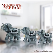 现货销售可爱三象树脂工艺品一家三口小象合成树脂工艺品