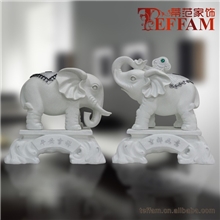强力推荐大象吉祥物环保树脂摆件家居婚庆树脂工艺品