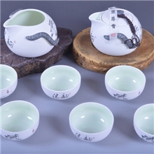 整套茶具礼盒装茶具订做高档送礼茶具雪花釉茶具