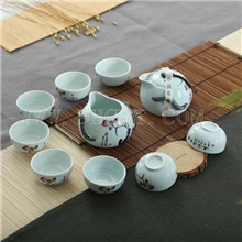 厂家供应高档礼品茶壶雪花釉陶瓷茶具套装陶瓷功夫茶具
