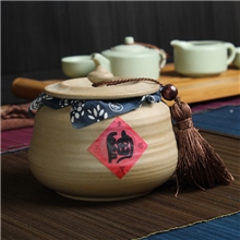 厂家供应直销岩泥茶叶罐古陶密封储物罐陶瓷茶叶包装罐大号茶叶罐
