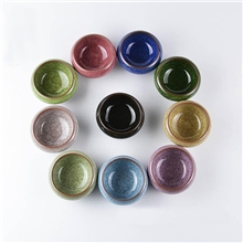 厂家供应七色冰裂罗汉杯紫砂裂纹杯冰裂茶杯批发冰裂茶具套装