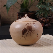 陶土茶叶罐冰裂白瓷岩泥存茶罐陶瓷密封储物罐批发古陶茶叶罐