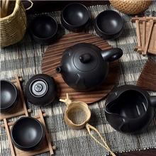 正品宜兴紫砂壶龙德堂大富茶具套装高档商务礼品整套紫砂茶具