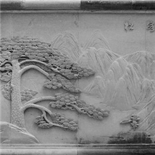 苏城园林古建供应古建砖瓦&ldquo;迎客松&rdquo;园林古建砖雕浮雕