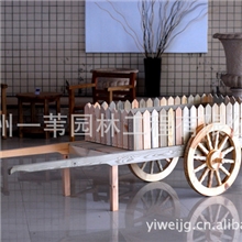 （厂价直销）一苇景观建材批发城大量供应各式木制花车/花坛/花架