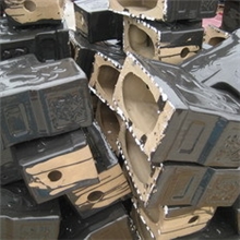 景德镇瓷瓦花脊回纹青灰孔绿玫红亚光