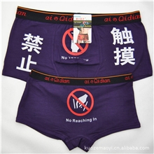 6907禁止触摸情侣内裤男士中腰内裤莫代尔无痕内裤一件代发