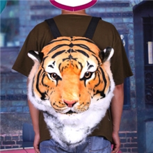 厂家直销个性女包老虎头背包狮子头包老虎头双肩包老虎背包