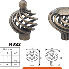 供应鸟笼铁拉手欧式网格拉手橱柜抽屉拉手铁焊接电镀拉手