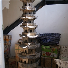 厂家直销晋派砖雕房脊砖瓦8层1.95米高六面玲珑宝塔山西砖