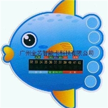 专业生产额头温度计卡.额头体温测试卡.儿童洗澡卡