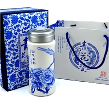 全网最低价双层青花瓷陶瓷保温杯批发支持小额混批定做logo