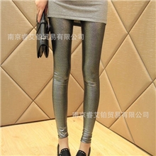 2013秋冬爆款欧美时尚原单显瘦低调暗银葱九分裤打底裤厂家批发