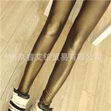 2012新款女装时尚原单彩色亮古铜九分打底裤批发厂家直销一件代发