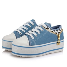 特价批发松糕厚底时尚女式帆布鞋低帮运动鞋帆布鞋批发802