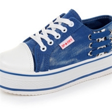 2013爆款大额批发厚底豹纹高低帮松糕鞋透气内增高帆布鞋学生鞋