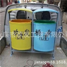 厂家定做新款小区环卫街道学校防腐玻璃钢双桶