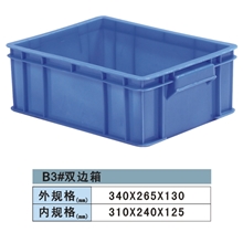 厂家批发广州周转箱塑料箱B3#双边箱
