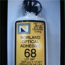 供应美国Norland紫外UV胶水/紫外固化光学胶/NOA68胶水