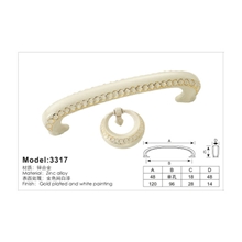 象牙白拉手，橱柜拉手